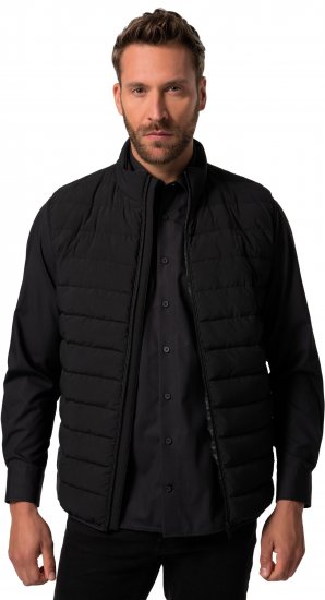 JP1880 Quilted Gilet Stand-Up Collar Black - Bundy - Bundy Nadměrné Velikosti - 2XL-8XL