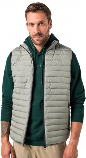 JAY-PI Lightly Quilted Vest with Stomach Fit Grey - Bundy - Bundy Nadměrné Velikosti - 2XL-8XL