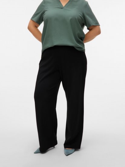 Vero Moda Berlin Zamira Wide Leg Pants Black - Kalhoty - 