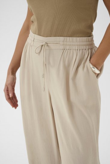 Kaffe Curve Mille Wide Pants Feather Grey - Látkové kalhoty - 