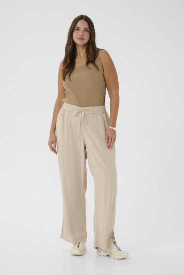 Kaffe Curve Mille Wide Pants Feather Grey - Látkové kalhoty - 