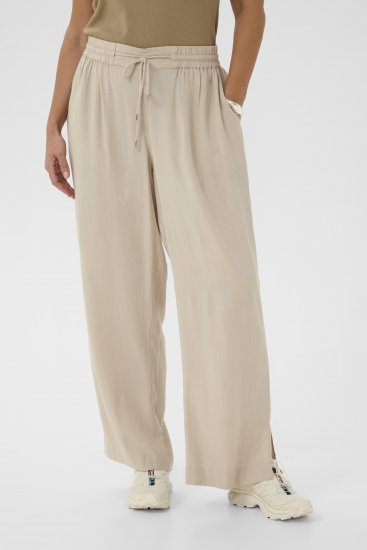 Kaffe Curve Mille Wide Pants Feather Grey - Látkové kalhoty - 