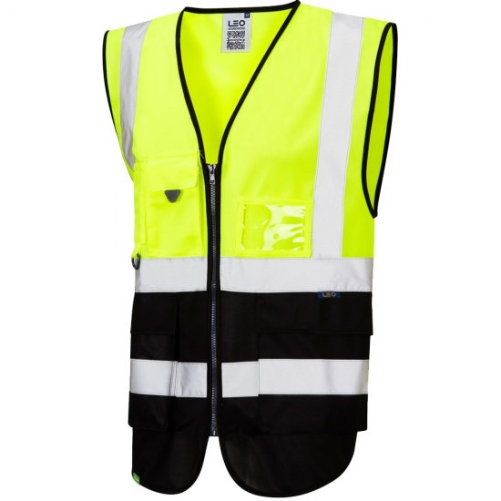 Leo Lynton Ecoviz Superior Waistcoat Hi-Vis Yellow/Black - Pracovní oděvy - Pracovní Oděvy 3XL-6XL