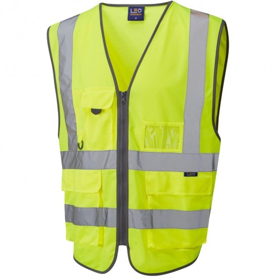 Leo Barnstaple Ecoviz Superior Anti-Entanglement Waistcoat Hi-Vis Yellow - Pracovní oděvy - Pracovní Oděvy 3XL-6XL