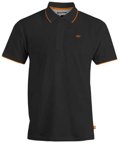 Motley Denim Helsinki Polo Black - Polokošile - Polokošile 2XL-8XL - Trička s límečkem 2XL-8XL