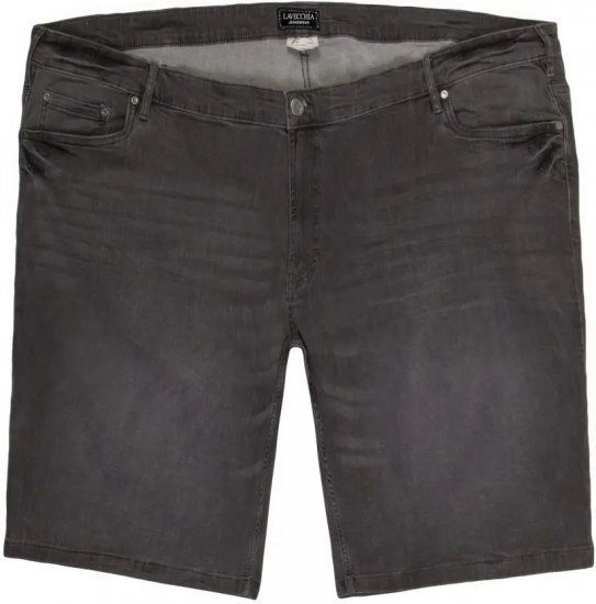 Lavecchia 0908 Bermuda Denim Shorts Black - Šortky - Šortky Nadměrné Velikosti W40-W60