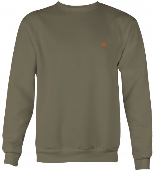 Motley Denim Oslo Sweatshirt Dark Khaki - Mikiny & Mikiny s kapucí - Mikiny & Mikiny s kapucí 2XL-12XL