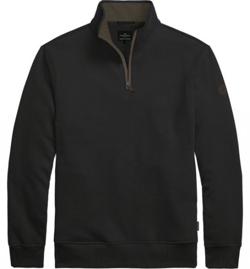 Double Outfitters MTOP-1163 Mikina s krátkým zipem Černá - Mikiny & mikiny s kapucí - Mikiny & Mikiny s kapucí 2XL-12XL