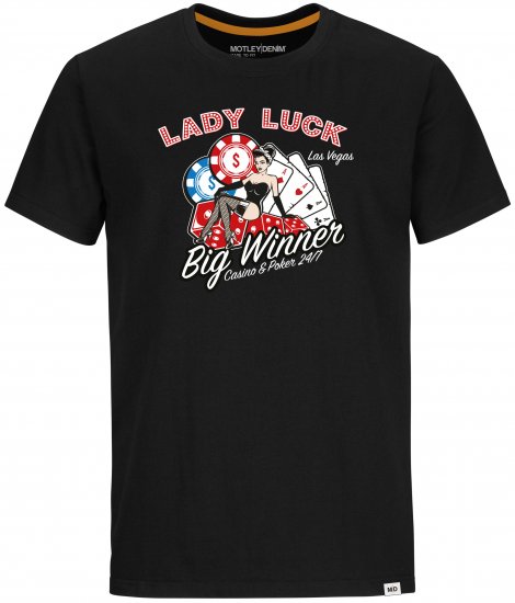 Motley Denim T-shirt Newark Black - Trička - Trička nadměrné velikosti - 2XL-14XL