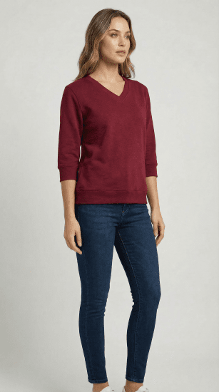 Nora Mikken GELINA Sweater Burgundy - DÁMSKÉ OBLEČENÍ XS-XXL - 