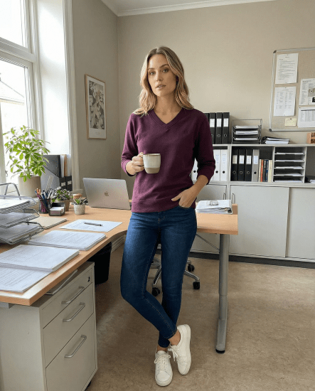 Nora Mikken GELINA Sweater Mauve Wine - DÁMSKÉ OBLEČENÍ XS-XXL - 