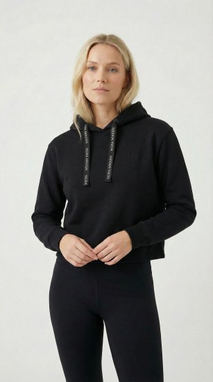 Nora Mikken KAMILLA Cropped Hoodie Black - DÁMSKÉ OBLEČENÍ XS-XXL - 