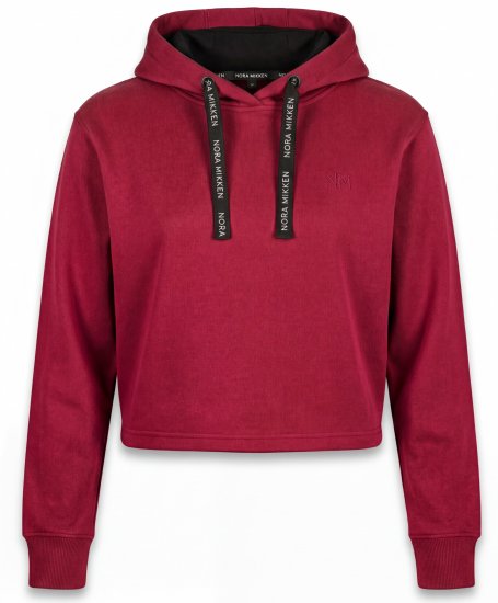 Nora Mikken KAMILLA Cropped Hoodie Burgundy - DÁMSKÉ OBLEČENÍ XS-XXL - 
