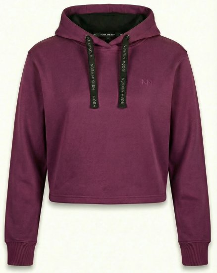 Nora Mikken KAMILLA Cropped Hoodie Mauve Wine - DÁMSKÉ OBLEČENÍ XS-XXL - 