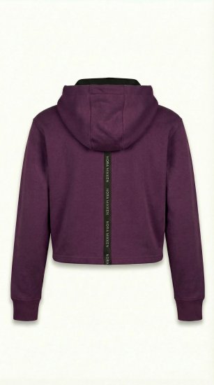 Nora Mikken KAMILLA Cropped Hoodie Mauve Wine - DÁMSKÉ OBLEČENÍ XS-XXL - 