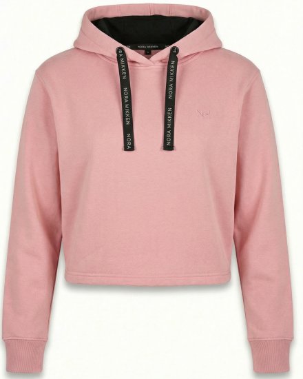 Nora Mikken KAMILLA Cropped Hoodie Peach Whip - DÁMSKÉ OBLEČENÍ XS-XXL - 
