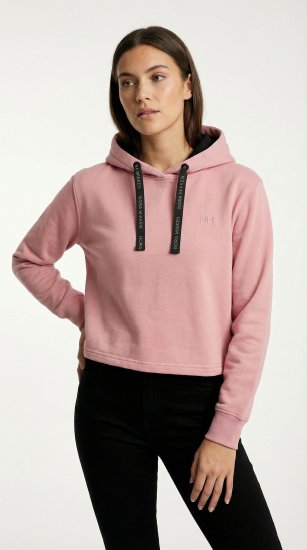 Nora Mikken KAMILLA Cropped Hoodie Peach Whip - DÁMSKÉ OBLEČENÍ XS-XXL - 