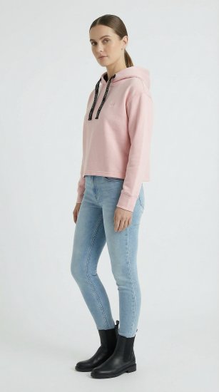 Nora Mikken KAMILLA Cropped Hoodie Peach Whip - DÁMSKÉ OBLEČENÍ XS-XXL - 