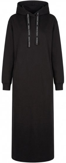 Nora Mikken MARTINA Maxi Hoodie Dress Black - DÁMSKÉ OBLEČENÍ XS-XXL - 