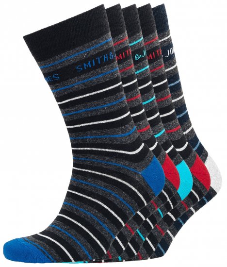 Smith & Jones Ockey 5-pack Socks (41-46) - Spodní prádlo - Spodní Prádlo Nadměrné Velikosti 2XL-8XL