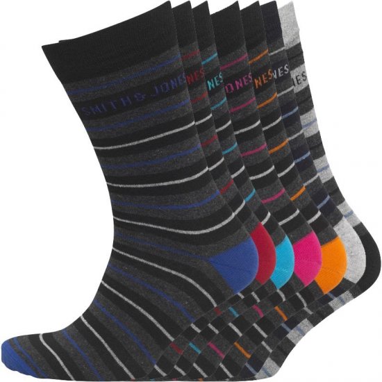 Smith & Jones Orkney 7-pack Socks - Spodní prádlo - Spodní Prádlo Nadměrné Velikosti 2XL-8XL