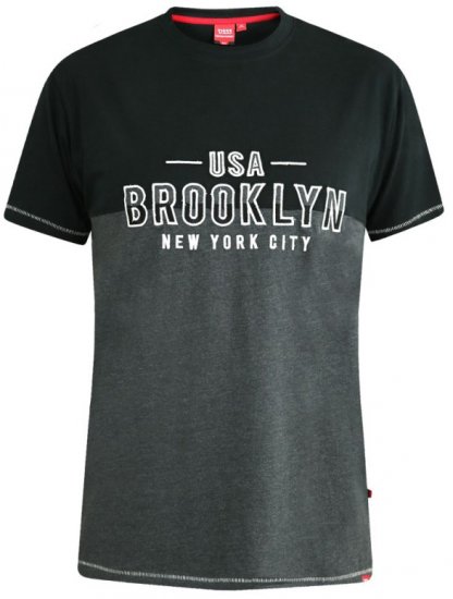 D555 Osbert T-shirt Black - Trička - Trička nadměrné velikosti - 2XL-14XL