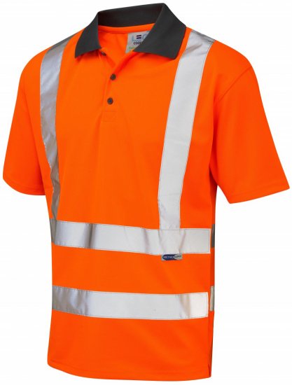 Leo Rockham Coolviz Polo Shirt Hi-Vis Orange - Pracovní oděvy - Pracovní Oděvy 3XL-6XL