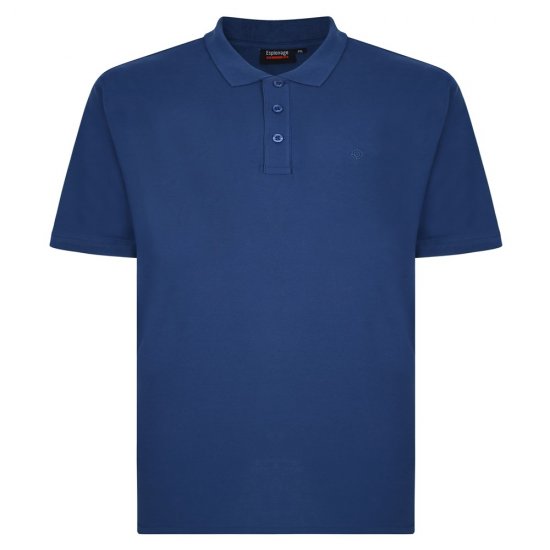 Espionage P074C Polokošile s Krátkým Rukávem Tmavě Modrá - Polokošile - Polokošile 2XL-8XL - Trička s límečkem 2XL-8XL