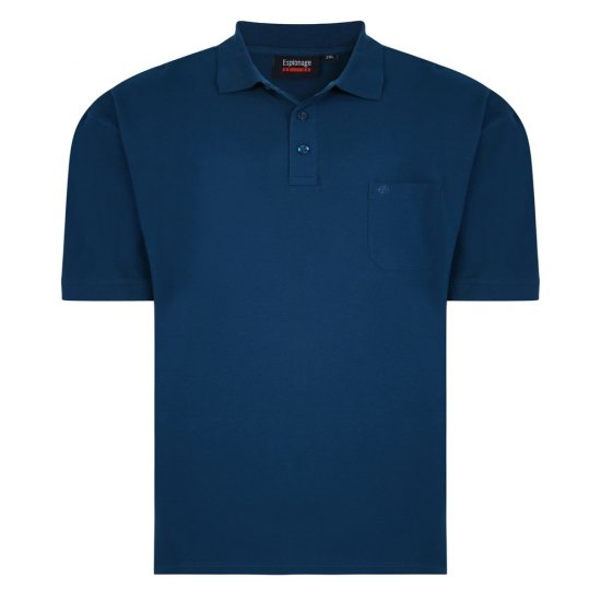 Espionage P074C Polokošile s Krátkým Rukávem Tmavá Petrolejová - Polokošile - Polokošile 2XL-8XL - Trička s límečkem 2XL-8XL
