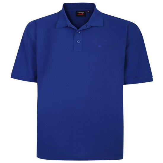 Espionage P074C Polokošile s Krátkým Rukávem Královská Modrá - Polokošile - Polokošile 2XL-8XL - Trička s límečkem 2XL-8XL