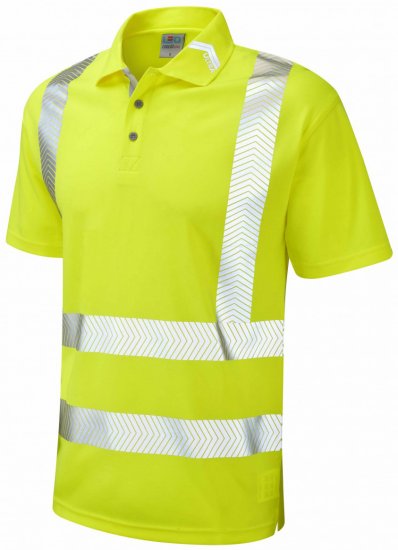 Leo Broadsands Coolviz Ultra Polo Hi-Vis Yellow - Pracovní oděvy - Pracovní Oděvy 3XL-6XL