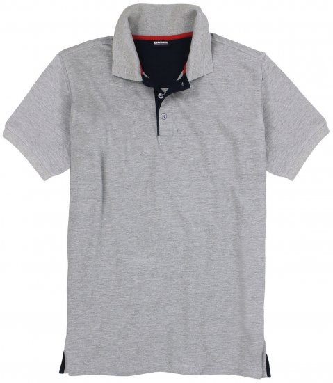 Adamo Pablo Comfort fit Polo Shirt Grey - Polokošile - Polokošile 2XL-8XL - Trička s límečkem 2XL-8XL