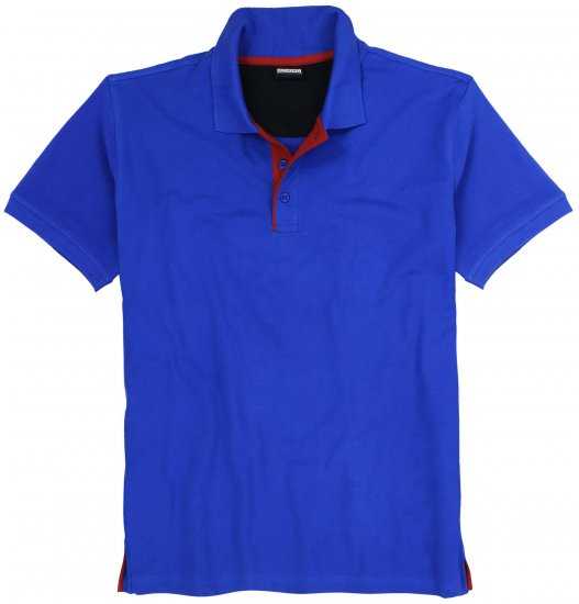 Adamo Pablo Comfort fit Polo Shirt Royal Blue - Polokošile - Polokošile 2XL-8XL - Trička s límečkem 2XL-8XL