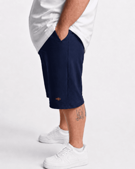 Motley Denim Paris Sweatshorts Navy - Tepláky & kraťasy - Tepláky a Teplákové Kraťasy 2XL-12XL