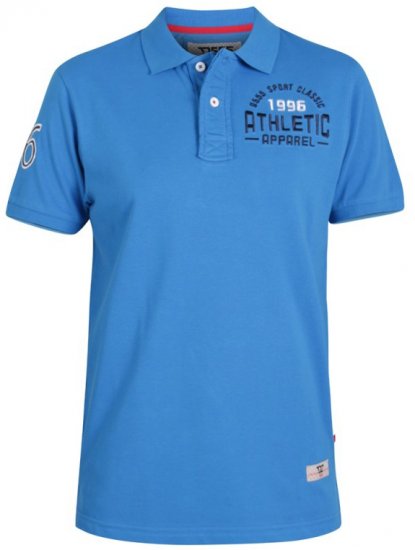 D555 Parker Polo Blue - Polokošile - Polokošile 2XL-8XL - Trička s límečkem 2XL-8XL
