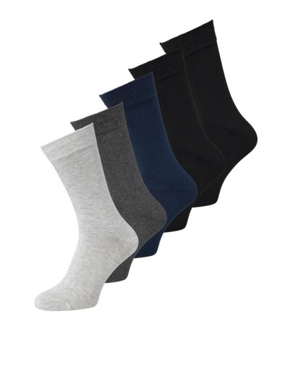 Jack & Jones Basic Bambusové ponožky Černá 5-pack - Spodní prádlo - Spodní Prádlo Nadměrné Velikosti 2XL-8XL