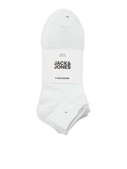Jack & Jones Louis Ponožky Bílá 3-pack - Spodní prádlo - Spodní Prádlo Nadměrné Velikosti 2XL-8XL