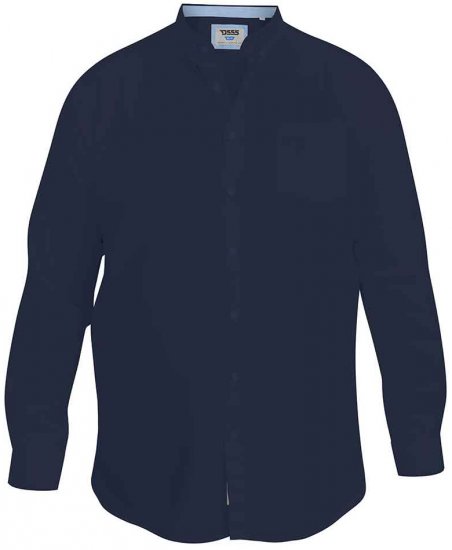 D555 Richard Long Sleeve Oxford Shirt Navy - Košile - Košile 2XL-10XL