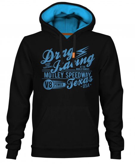 Motley Denim Ripley Hoodie Black - Mikiny & Mikiny s kapucí - Mikiny & Mikiny s kapucí 2XL-12XL