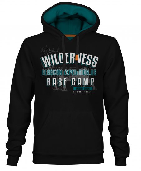 Motley Denim Romford Hoodie Black - Mikiny & mikiny s kapucí - Mikiny & Mikiny s kapucí 2XL-12XL