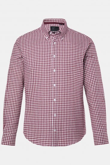 JP1880 Checked Flannel Shirt Long Sleeve Light Red - Košile - Košile 2XL-10XL