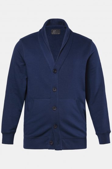 JP1880 Sweat Jacket Shawl Collar Navy - Mikiny & Mikiny s kapucí - Mikiny & Mikiny s kapucí 2XL-12XL