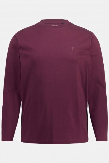 JP1880 Long Sleeve OEKO-TEX T-shirt Dark Red - Trička - Trička nadměrné velikosti - 2XL-14XL