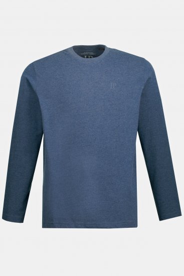 JP1880 Long Sleeve OEKO-TEX T-Shirt Blue Denim - Trička - Trička nadměrné velikosti - 2XL-14XL