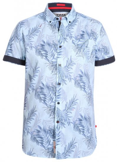 D555 Santana Hawaii Shirt Sky Blue - Košile - Košile 2XL-10XL
