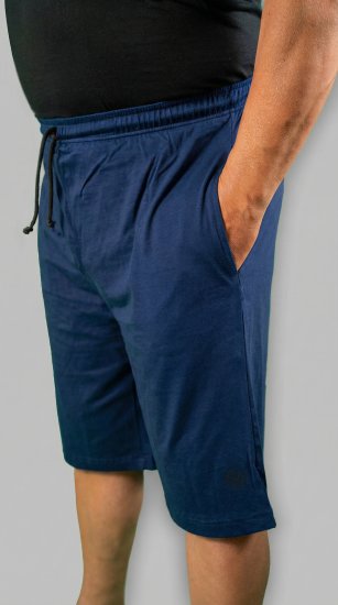 20 Nodi Scirocco Short Leg Sports Pants in Combed Cotton Jersey Navy - Tepláky & kraťasy - Tepláky a Teplákové Kraťasy 2XL-12XL
