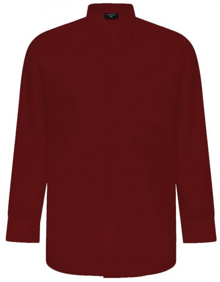 Espionage SH150 vínově červená košile s dlouhým rukávem - Košile - Košile 2XL-10XL