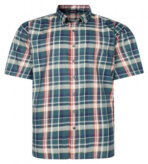 Espionage SH447 Kostkovaná košile zelená - Košile - Košile 2XL-10XL