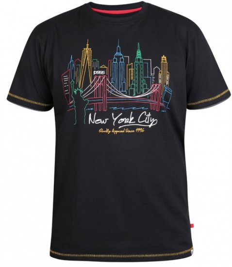 D555 Shelby T-shirt Black - Trička - Trička nadměrné velikosti - 2XL-14XL