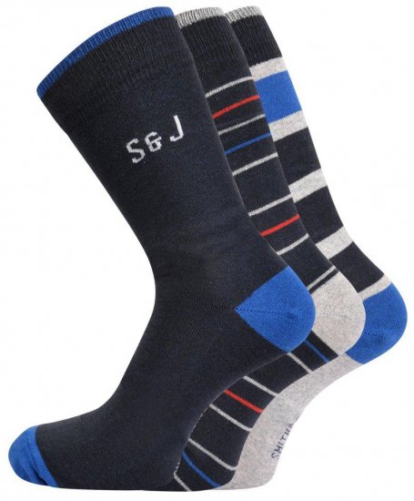 Smith & Jones Sires 3-pack Socks (46-49) - Spodní prádlo - Spodní Prádlo Nadměrné Velikosti 2XL-8XL